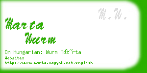 marta wurm business card